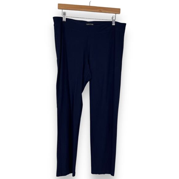 Eileen Fisher Straight Leg Pull On Pants Women's M Blue Casual - Picture 1 of 6